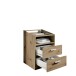 Nachtkommode >Lumo< in Artisan Eiche - 46x67x42cm (BxHxT)