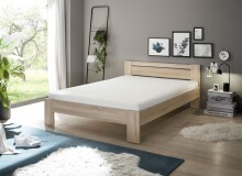 Bett >Cannes< in Eiche Sonoma - 145x71x204cm (BxHxT)