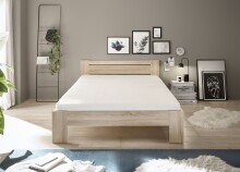 Bett >Cannes< in Eiche Sonoma - 145x71x204cm (BxHxT)