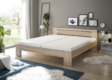 Bett >Cannes< in Eiche Sonoma - 185x71x204cm (BxHxT)