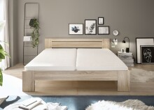 Bett >Cannes< in Eiche Sonoma - 185x71x204cm (BxHxT)