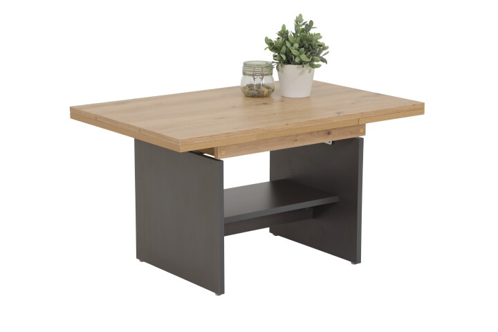 Couchtisch >MARCEL< in Artisan Eiche aus Holzwerkstoff - 142x57x68cm (BxHxT)