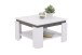 Couchtisch >TIM< in Weiß/Anthrazit aus Holzwerkstoff - 68x41x68cm (BxHxT)