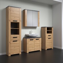 Badkommode >Follow< in Artisan Eiche Melamin - 53x118x35 (BxHxT)