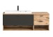 Waschbeckenunterschrank >Grado< in nox oak - 140x50x48cm (BxHxT)