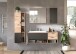 Waschbeckenunterschrank >Grado< in nox oak - 140x50x48cm (BxHxT)