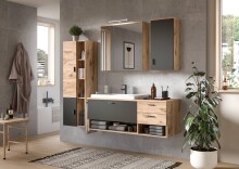 Midischrank >Grado< in nox oak - 48x144x35cm (BxHxT)