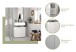 Waschbeckenunterschrank >Vira< in weiß/weiß hochglanz - 60x56x34cm (BxHxT)