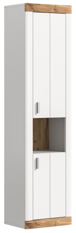 Hängeschrank >Laredo< in weiß/weiß matt - 45x172x30cm (BxHxT)