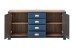 Sideboard >Dijon< in Parisian Blue Nachbildung - 163x79x45cm (BxHxT)