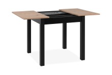 Esstisch >Coburg< ausziehbar 120cm, Artisan Eiche / schwarz - 80/120x76,5x80cm (BxHxT)