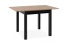 Esstisch >Coburg< ausziehbar 120cm, Artisan Eiche / schwarz - 80/120x76,5x80cm (BxHxT)
