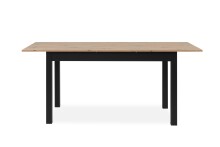 Esstisch >Coburg< ausziehbar 180cm, Artisan Eiche / Schwarz - 140/180x76,5x80 (BxHxT)