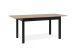 Esstisch >Coburg< ausziehbar 180cm, Artisan Eiche / Schwarz - 140/180x76,5x80 (BxHxT)