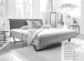 Bett >BE-0573< in braun aus Wildeiche massiv geölt - 165x95x213cm (BxHxT)