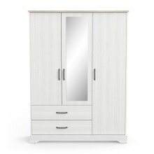 Kleiderschrank >Cottage< in weiß/Eiche Kronberg - 148,6x199,6x57,1cm (BxHxT)