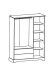 Kleiderschrank >Cottage< in weiß/Eiche Kronberg - 148,6x199,6x57,1cm (BxHxT)