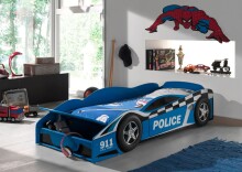 Autobett >Autobett< in Blau aus MDF - 173x41x75cm...