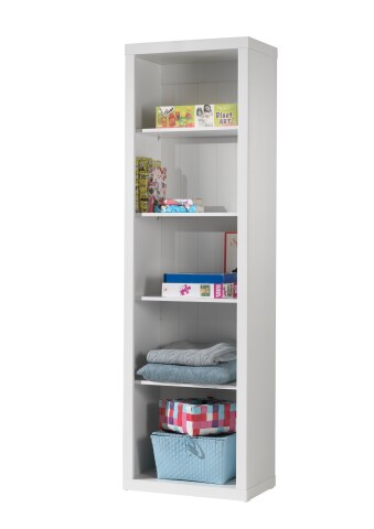 Regal >ROBIN< in Weiß aus MDF - 60x204x40cm (BxHxT)