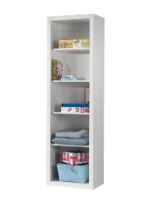Regal >ROBIN< in Weiß aus MDF - 60x204x40cm...