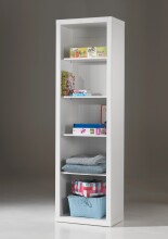 Regal >ROBIN< in Weiß aus MDF - 60x204x40cm...