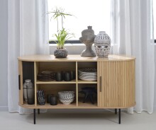 Sideboard >Nerja< in Eiche furniert - 140x76x45 (BxHxT)