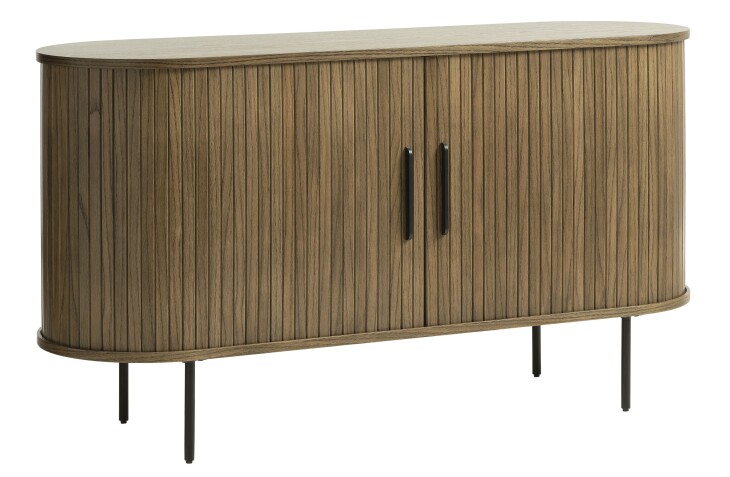 Sideboard >Nerja< in Eiche braun furniert - 140x76x45 (BxHxT)