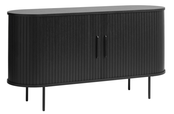Sideboard >Nerja< in Schwarz - 140x76x45 (BxHxT)