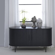 Sideboard >Nerja< in Schwarz - 140x76x45 (BxHxT)