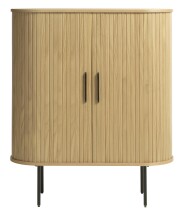 Highboard >Nerja< in Eiche furniert - 100x118x45...