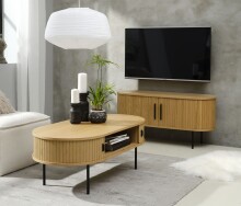 Couchtisch >Nerja< in Eiche furniert - 120x45x60 (BxHxT)