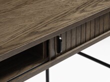 Schreibtisch >Nerja< in Eiche braun furniert - 120x75x60 (BxHxT)