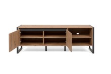 Wohnzimmer-Set >Arvada< (3 teilig) in Artisan Eiche / Anthrazit aus MDF