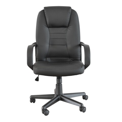 Bürostuhl >Menelas< in schwarz - 60x101x58cm (BxHxT)