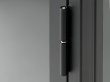Vitrine >Calella< in Schwarz - 45x60x25 (BxHxT)