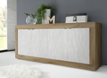 Sideboard >Belinda< in Mercure Holzstruktur / Weiss...