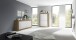 Sideboard >Belinda< in Mercure Holzstruktur / Weiss - 207x86x43cm (BxHxT)