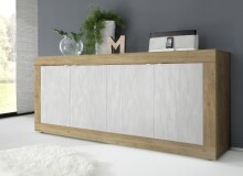Sideboard >Belinda< in Eiche Cadiz / Weiss -...