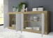 Sideboard >Belinda< in Eiche Cadiz / Weiss - 207x86x43cm (BxHxT)