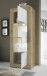 Vitrine >Belinda< in Eiche Cadiz / Weiss - 61x162x43cm (BxHxT)