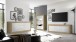 Vitrine >Belinda< in Eiche Cadiz / Weiss - 102x162x43cm (BxHxT)