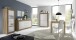 Highboard >Belinda< in Mercure Holzstruktur / Weiss - 102x162x43cm (BxHxT)