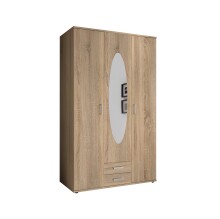 Kleiderschrank >Paul< in Eiche Sonoma Nachbildung -...