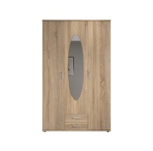Kleiderschrank >Paul< in Eiche Sonoma Nachbildung - 120x195x55cm (BxHxT)