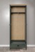 Garderobenschrank >Stanton< in Tannengrün / Eiche - 77x198x39cm (BxHxT)