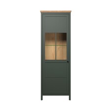 Vitrine >Stanton< in Tannengrün / Eiche -...