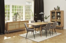 Esstisch >Blanes< in Klar Lackiert - 150x75x90 (BxHxT)