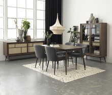 Esstisch >Blanes< in Smoked Klar Lackiert - 150x75x90 (BxHxT)