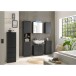 Badkommode >Spice< in Schwarz matt aus Holzwerkstoff - 40x85x32cm (BxHxT)