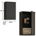 Hängeschrank >Spice< in Schwarz matt aus Holzwerkstoff - 40x67x23cm (BxHxT)
